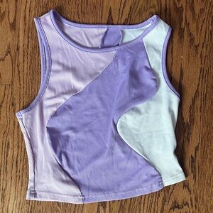 SHEIN Lavender Ribbed Tank Top - Size M